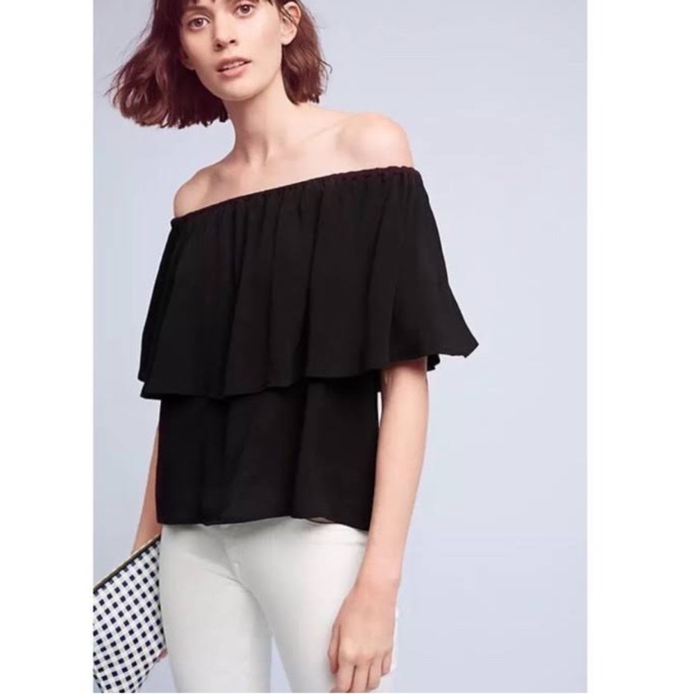 Holding horses black off the shoulder blouse
